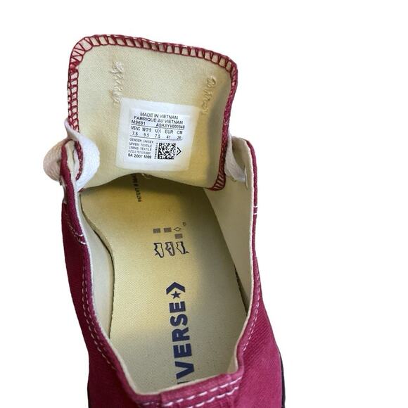 Converse All Star Chuck Taylor Mens 7.5 Women 9.5 Shoes Canvas Low Top Ox Maroon - Picture 16 of 16